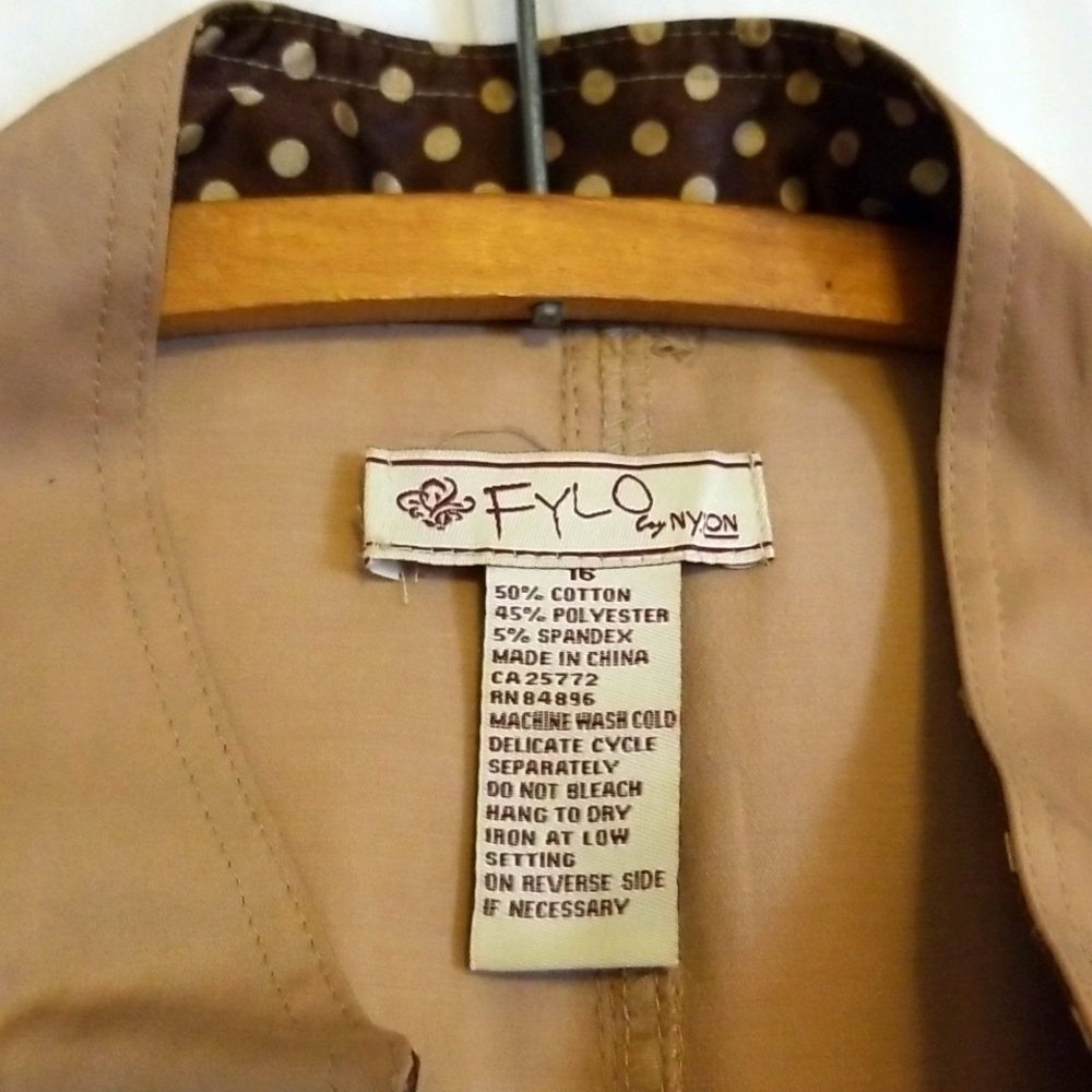 Sz 16 Camel coloured Safari Jumper - Picture 6 of 8